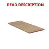 4 ft. L x 25 in. D Hevea Solid Wood Countertop
