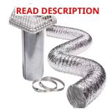 Dryer Exhaust Kit: 4" Pipe And Vent