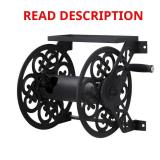 125 ft Black Steel Wall-Mounted Hose Reel