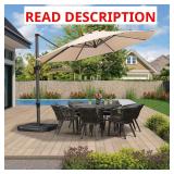 11 ft Octagon Cantilever Umbrella, Beige