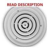 8 in. Steel Round Diffuser in White
