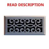 Classic Scroll 4x10 Steel Floor Register Ni