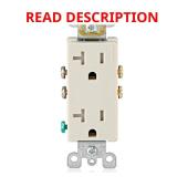 Leviton 20A Decora Tamper-Res Duplex Outlet