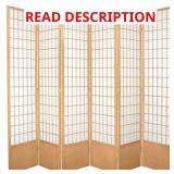 7 ft. Natural 6-Panel Room Divider