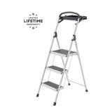 3-Step Steel Step Stool with Tray