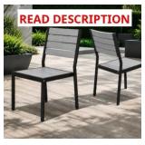 Gray patio chairs