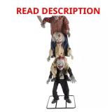 7.5 ft Gruesome Grounds Animated Zombie Stack