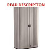 Resin Freestanding Garage Cabinet, Platinum