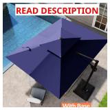 Navy 2-Tier Aluminum Cantilever Umbrella