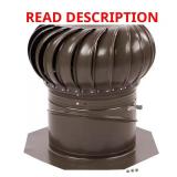 12 in. Weathered Wood Wind Roof Turbine