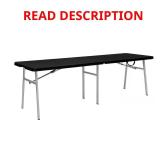 HDX 8 ft Rectangle Resin Top Table Seats 8