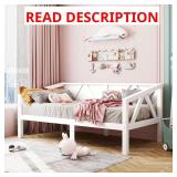 White Twin Daybed with 3-Sides Frame