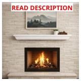 Colton White Paint Fireplace Cap-Shelf Mantel