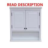 Dorset 27" Wall Bath Cabinet, 2 Doors, White