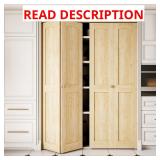 Bifold Doors for 24"x80" Opening, Pine Wood