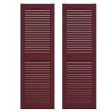 14.5x48 in Louvered Vinyl Assorted Shutters