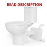 Macerating Toilet 2-Piece, White, 0.8HP Pump