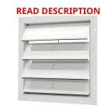 19.25 in. Square White Aluminum Shutter Vent