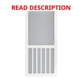 36x80 White Vinyl 5-Bar Screen Door