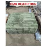 Green Plush Ottoman