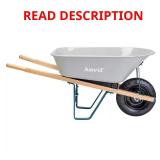 6 cu ft Steel Wheelbarrow with Pneumatic Tire