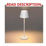 Cordless LED Table Lamp, White 2-pack