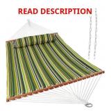 Quilted Outdoor Hammock with Spreader Bars - Heav