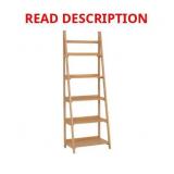 Breville 72 in. Tall Natural Wood 5-Shelf Ladder