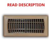 4x10 1-Way Plastic Floor Register Brown