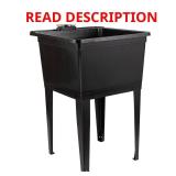 Black Freestanding Sink w/ Matte Faucet