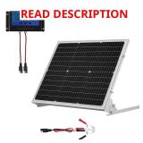 12V 50W Solar Charger, 1.5ft Panel, MPPT