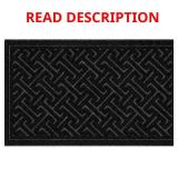(2) Ibeam Black 18x30 Non-Slip Door Mat