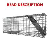 1-Door Live Animal Cage Trap for Raccoon, Cat