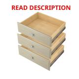 8 in. H x 24 in. W Gray Wood Drawer