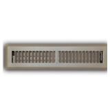2 in. x 14 in. 2-Way Floor Register Brown