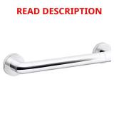 Kumin 12 in. Grab Bar in Polished Chrome
