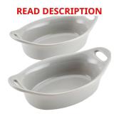 Ceramics 2-Piece Bakeware Set, Light Salt Gray