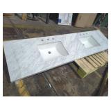 84" Double Bath Vanity Top