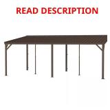 12 ft. x 20 ft. Wall-Mounted Gazebo - Brown