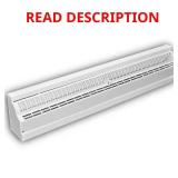 24 in. 1-Way Steel Baseboard Register White