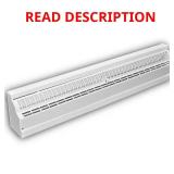 24 in. 1-Way Steel Baseboard Register White