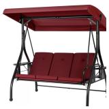 3-Person Steel Patio Swing