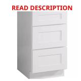 Brookings Shaker 18x34.5x24 3-Drawer White