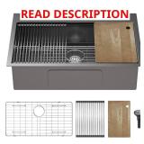 33 in. Drop-in Sink with Cutting Board