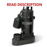 1/3 HP Aluminum Sump Pump Tether Switch