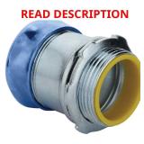 2 in. EMT Rain-Tight Connector with Ins Throat