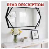 30x40 Hex Black Mirror