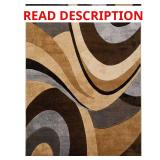 Tribeca Slade Brown/Gray Abstract Rug 5x7