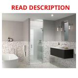 Pivot Frameless Shower Door   Brushed Nickel