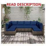 Navy 14-Pc Cushions for 6-Seat Patio Couch